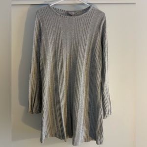 Gray sweater dress